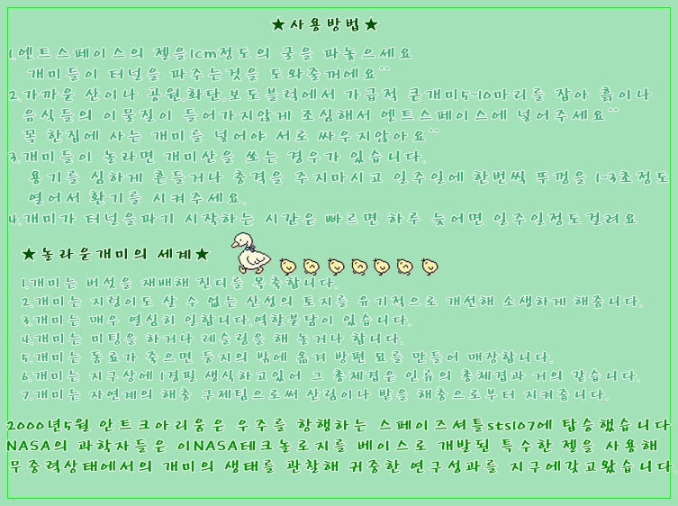 개미집 이미지